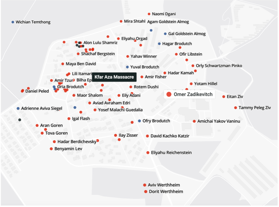 October 7th Map - Kibbutz Communities